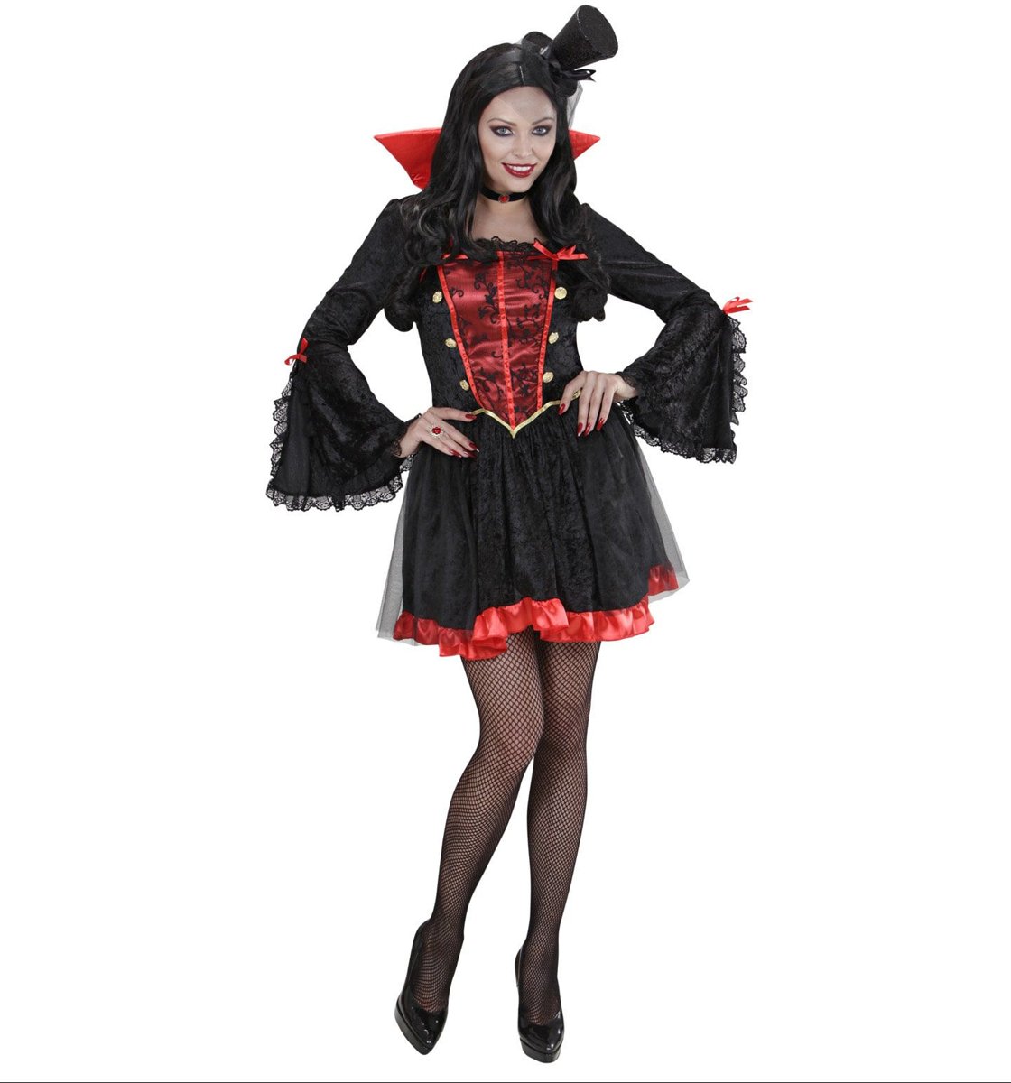 Vampier & Dracula Kostuum | Luxe Dames Vampier | Vrouw | Large | Halloween | Verkleedkleding